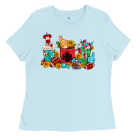 Baby Blue Coffee And American Football Coffee Cups Ladies Tee - FaDigitalArtStudio