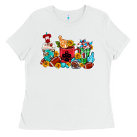 White Coffee And American Football Coffee Cups Ladies Tee - FaDigitalArtStudio