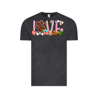 Vintage Black Easter love dog paw Vintage Tee - BundleAndBundleShop