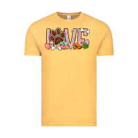 Vintage Mustard Easter love dog paw Vintage Tee - BundleAndBundleShop