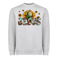 Heather Grey jesus san judas Heavyweight Sweatshirt - JahusDesignShop