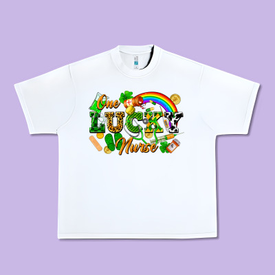 One Lucky Nurse Urban Heavy Tee Designed By Fadigitalartstudio
