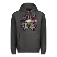 Charcoal Heather eagle star png Premium Hoodie - SublimationCraftShop