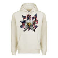 Oatmeal Heather eagle star png Premium Hoodie - SublimationCraftShop