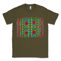 Army Green autism awareness leopard puzzle brush stroke Classic Tee - Artiststas