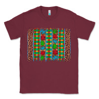Burgundy autism awareness leopard puzzle brush stroke Classic Tee - Artiststas