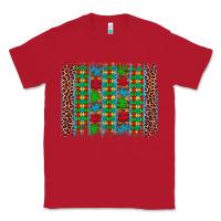 Red autism awareness leopard puzzle brush stroke Classic Tee - Artiststas