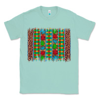 Seafoam autism awareness leopard puzzle brush stroke Classic Tee - Artiststas