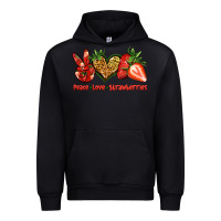 Black peace love strawberries Urban Hoodie - Jasminsmagicworld
