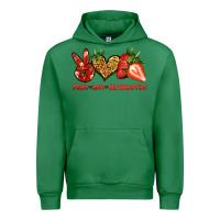 Emerald peace love strawberries Urban Hoodie - Jasminsmagicworld