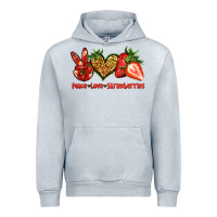 Heather Grey peace love strawberries Urban Hoodie - Jasminsmagicworld