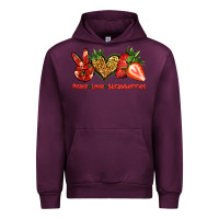 Mauve Wine peace love strawberries Urban Hoodie - Jasminsmagicworld