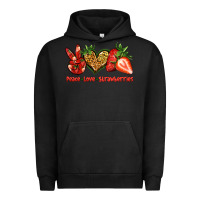 Pigment Black peace love strawberries Urban Hoodie - Jasminsmagicworld