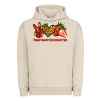 Pigment French Oak peace love strawberries Urban Hoodie - Jasminsmagicworld