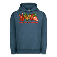 Pigment Midnight Navy peace love strawberries Urban Hoodie - Jasminsmagicworld