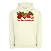 Pigment Pistachio peace love strawberries Urban Hoodie - Jasminsmagicworld