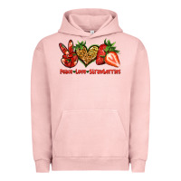 Pigment Salmon peace love strawberries Urban Hoodie - Jasminsmagicworld
