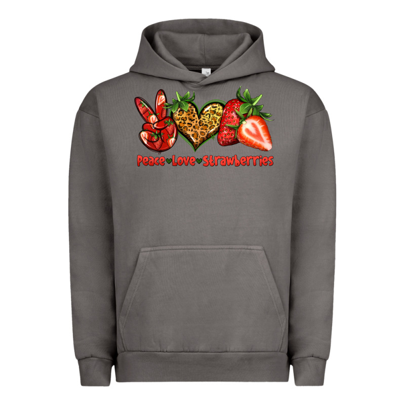 Peace Love Strawberries Urban Hoodie by Jasminsmagicworld | Teevron