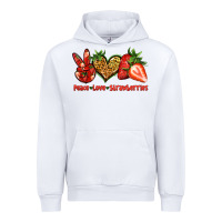 White peace love strawberries Urban Hoodie - Jasminsmagicworld