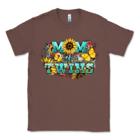 Chestnut Mom of twins sunflower mothers day Classic Tee - HowdyJamesFarm