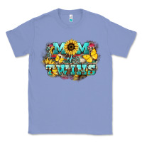 Colony Blue Mom of twins sunflower mothers day Classic Tee - HowdyJamesFarm