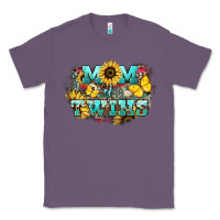 Lavender Mom of twins sunflower mothers day Classic Tee - HowdyJamesFarm