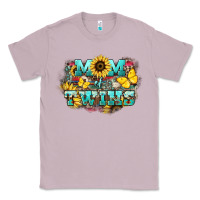 Lilac Mom of twins sunflower mothers day Classic Tee - HowdyJamesFarm