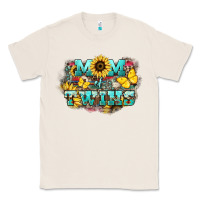 Natural Mom of twins sunflower mothers day Classic Tee - HowdyJamesFarm