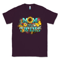 Plum Mom of twins sunflower mothers day Classic Tee - HowdyJamesFarm