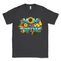 Smoke Mom of twins sunflower mothers day Classic Tee - HowdyJamesFarm