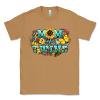 Toasted Coconut Mom of twins sunflower mothers day Classic Tee - HowdyJamesFarm