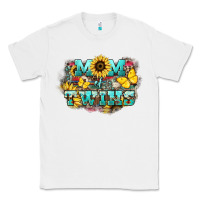 White Mom of twins sunflower mothers day Classic Tee - HowdyJamesFarm