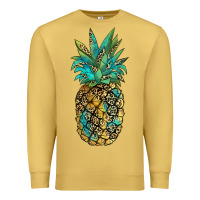 Antique Gold leopar turquoise pineapple Premium Sweatshirt - JahusDesignShop
