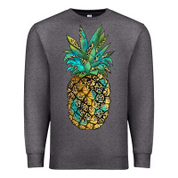 Charcoal Heather leopar turquoise pineapple Premium Sweatshirt - JahusDesignShop