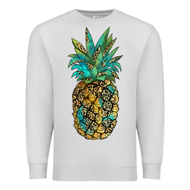 Leopar Turquoise Pineapple Premium Sweatshirt by JahusDesignShop | Teevron
