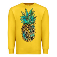 Lemon leopar turquoise pineapple Premium Sweatshirt - JahusDesignShop