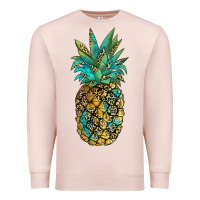 Pale Pink leopar turquoise pineapple Premium Sweatshirt - JahusDesignShop