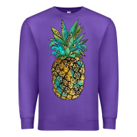 Purple leopar turquoise pineapple Premium Sweatshirt - JahusDesignShop