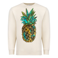Sandshell leopar turquoise pineapple Premium Sweatshirt - JahusDesignShop