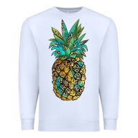 White leopar turquoise pineapple Premium Sweatshirt - JahusDesignShop