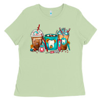 Matcha Dentist Coffee Cups Ladies Tee - FaDigitalArtStudio