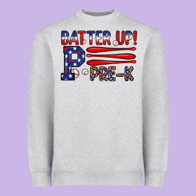 Batter Up Pre K Heavyweight Sweatshirt Designed By Jahusdesignshop