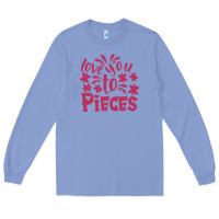 Colony Blue love you to pieces Long Sleeve Tee - CowhideDigitalArt