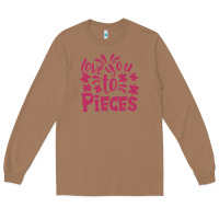 Toasted Coconut love you to pieces Long Sleeve Tee - CowhideDigitalArt