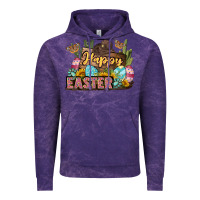 Cloud Purple Happy Easter Vintage Hoodie - LillyAllenDesigns
