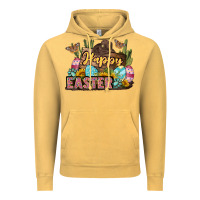 Vintage Mustard Happy Easter Vintage Hoodie - LillyAllenDesigns