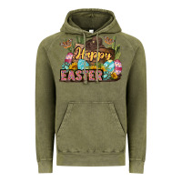 Vintage Olive Happy Easter Vintage Hoodie - LillyAllenDesigns
