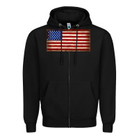 Black American flag Zipper Hoodie - JahusDesignShop