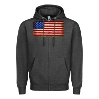 Charcoal Heather American flag Zipper Hoodie - JahusDesignShop