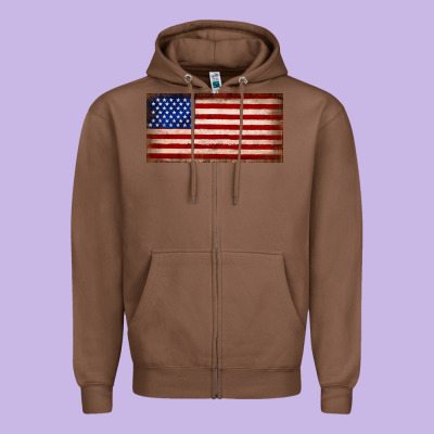 American Flag Zipper Hoodie Designed By Jahusdesignshop